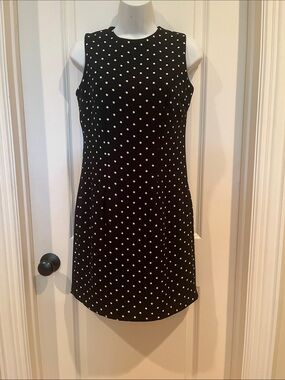 SAG HARBOR CLASSIC 90’s POLKA DOT SHIFT DRESS SZ 4 / 6
